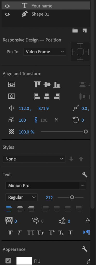 Image of graphic panel with stacking order.