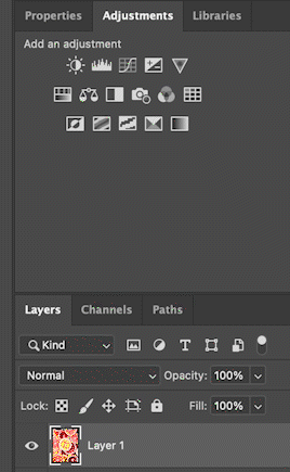 Gif of black/white layer adjustment being applied. 