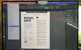 Image of laptop with resume on screen