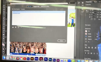 Image of InDesign with alt text on screen.