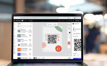 Image of laptop with Express on the screen searching for addons