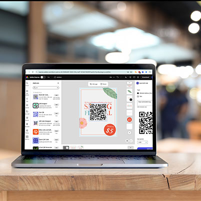 Image of laptop with Express on the screen searching for addons